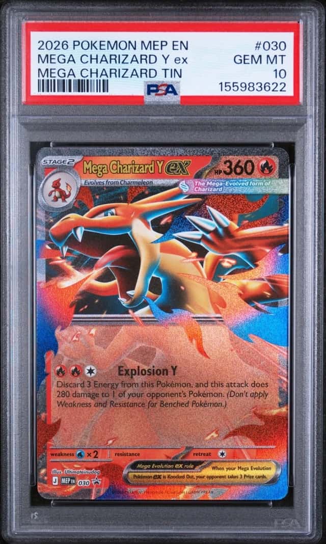 2026 POKEMON MEP EN-ME BLACK STAR PROMO #030 MEGA CHARIZARD Y EX PSA 10
