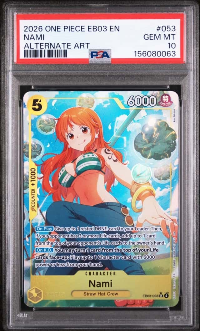 2026 ONE PIECE EB03-EXTRA BOOSTER HEROINES EDITION ALT ART #053 NAMI PSA 10