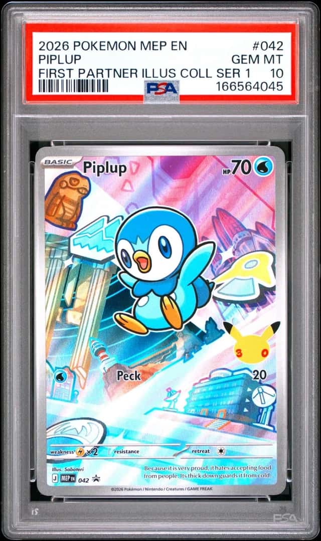 2026 POKEMON MEP EN-ME BLACK STAR PROMO #042 PIPLUP PSA 10