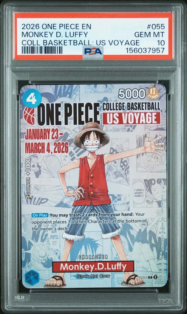 #2 2026 One Piece En Coll Basketball : US Voyage #055 Monkey D. Luffy PSA 10