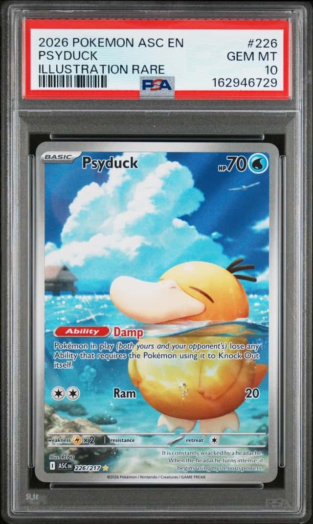 Pokemon Psyduck Ascended Heroes 226 Illustration Rare PSA 10 Gem Mint