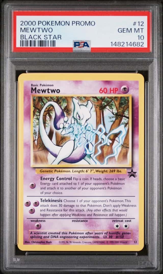 2000 POKEMON PROMO BLACK STAR #12 MEWTWO PSA 10