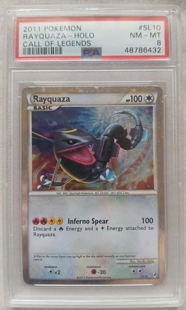 Pokemon Call of Legends Rayquaza Shiny Holo SL10 PSA 8 English 2011