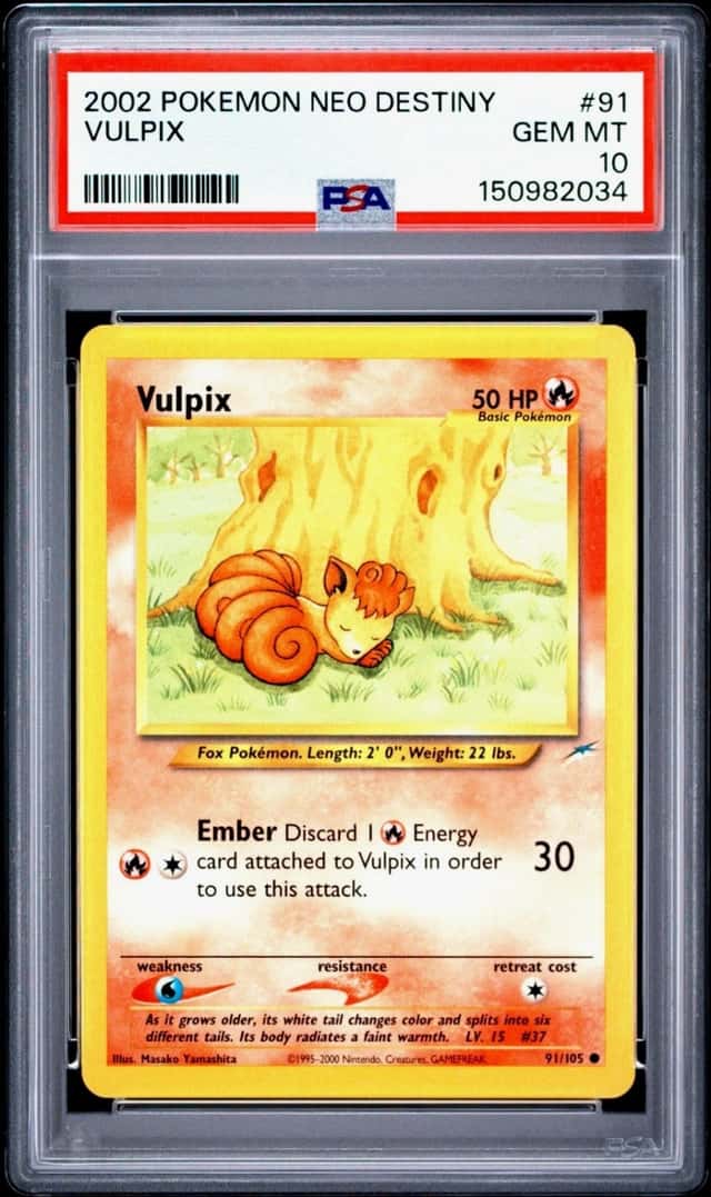 POKEMON VULPIX 2002 NEO DESTINY #91 PSA 10 *POP 26*
