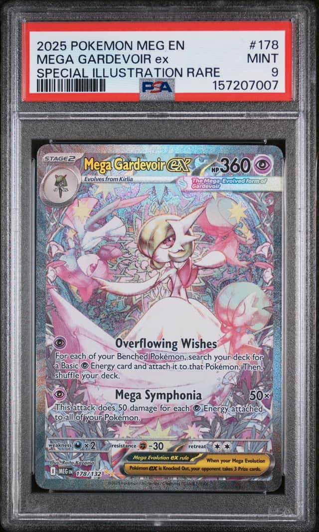 POKEMON MEGA GARDEVOIR ex 2025 EVOLUTION #178 SPECIAL ILLUSTRATION RARE PSA 9