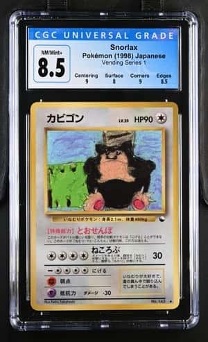 1998 Pokemon Japanese Vending Snorlax #143 CGC 8.5