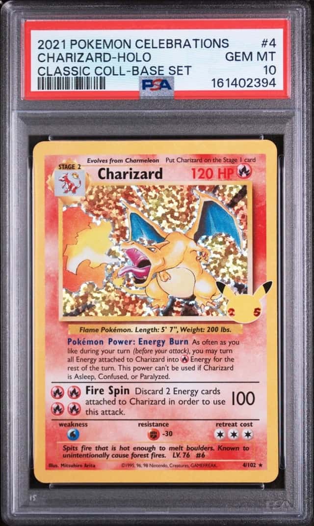 PSA 10 Charizard 4/102 Celebrations Classic Collection 2021 Holo Pokemon