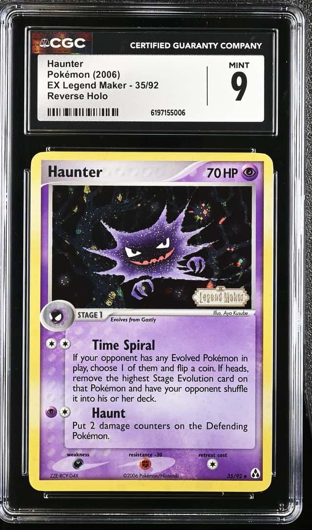 2006 Pokemon EX Legend Maker Reverse Holo Haunter #35 CGC 9 MINT