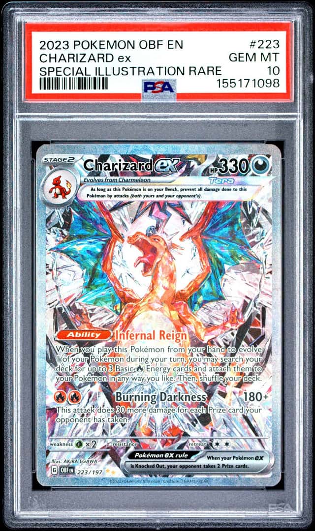 2023 Pokemon Scarlet & Violet Obsidian Flames SIR Charizard EX #223 PSA 10 GEM MINT