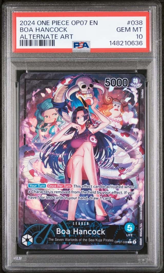 2024 ONE PIECE OP07-500 YEARS IN THE FUTURE ALTERNATE ART BOA HANCOCK PSA 10