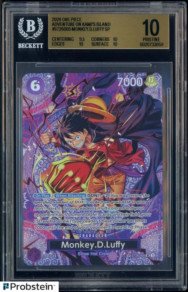 2026 One Piece English ST26-005 Monkey D Luffy Special Alt Art BGS 10 PRISTINE