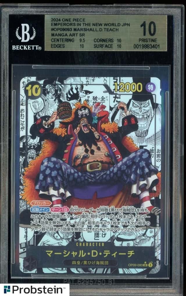2024 One Piece JPN Emperors In New World OP09093 Marshall D. Teach Manga BGS 10