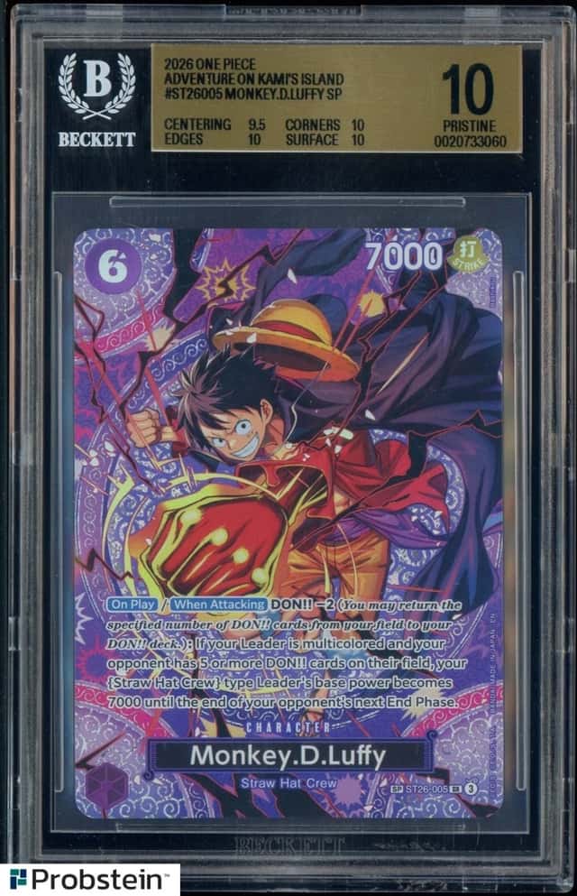 2026 One Piece English ST26-005 Monkey D Luffy Special Alt Art BGS 10 PRISTINE