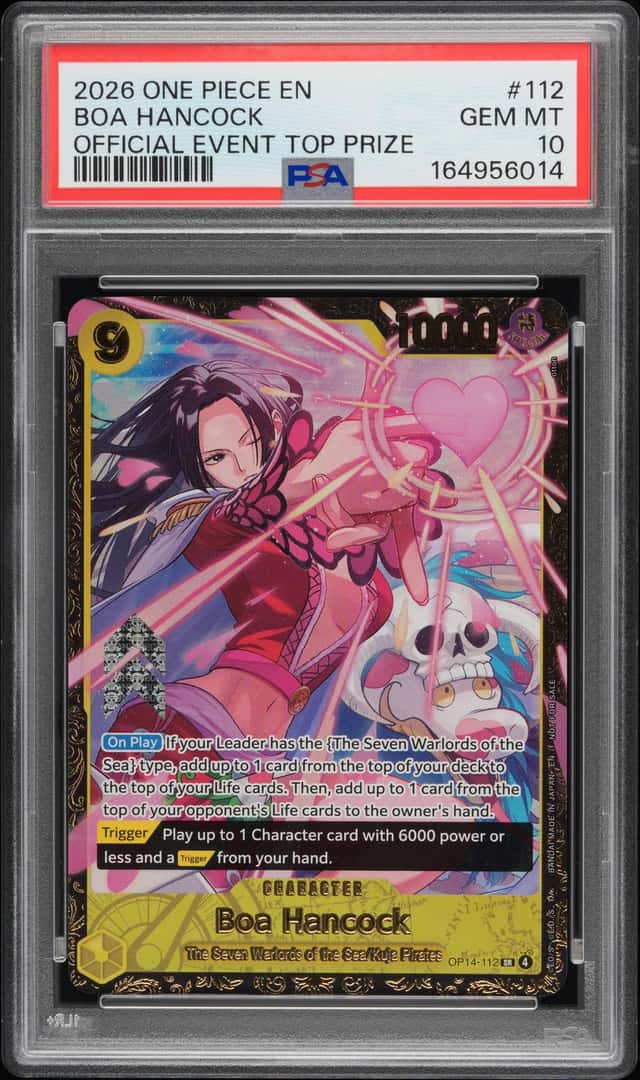 2026 One Piece EN Official Event Top 64 Prize #112 Boa Hancock PSA 10 GEM MINT