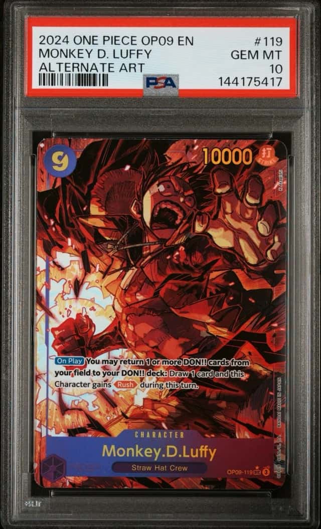 MONKEY D LUFFY OP09-119 ALT ART PSA 10 ONE PIECE EMPERORS IN THE NEW WORLD