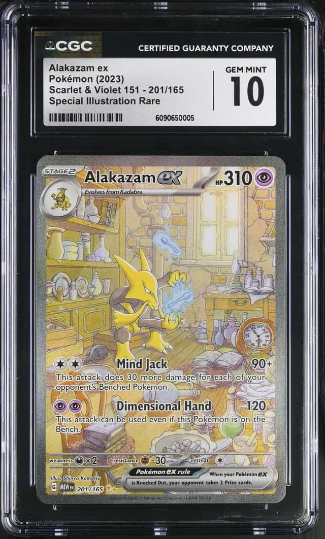 Pokemon Alakazam ex 151 201/165 Special Illustration Rare CGC 10 Gem Mint