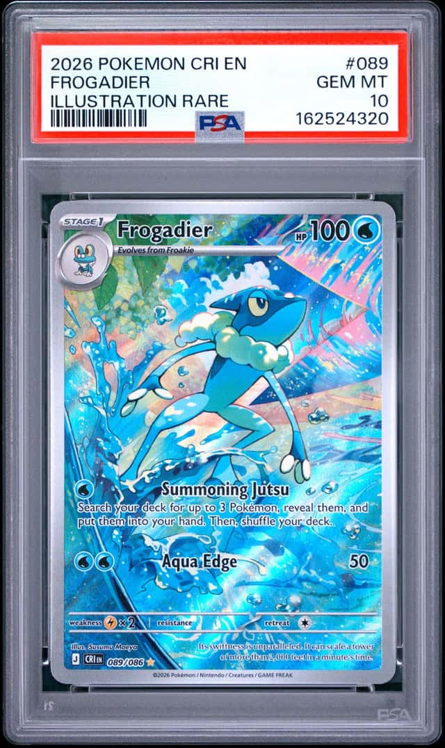 2026 Pokemon Chaos Rising Frogadier Illustration Rare #089/086 PSA 10 GEM MINT