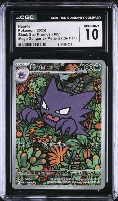 2025 Pokemon TCG Haunter MEP 027 Mega Evoultion Black Star Promo CGC 10 GEM MINT