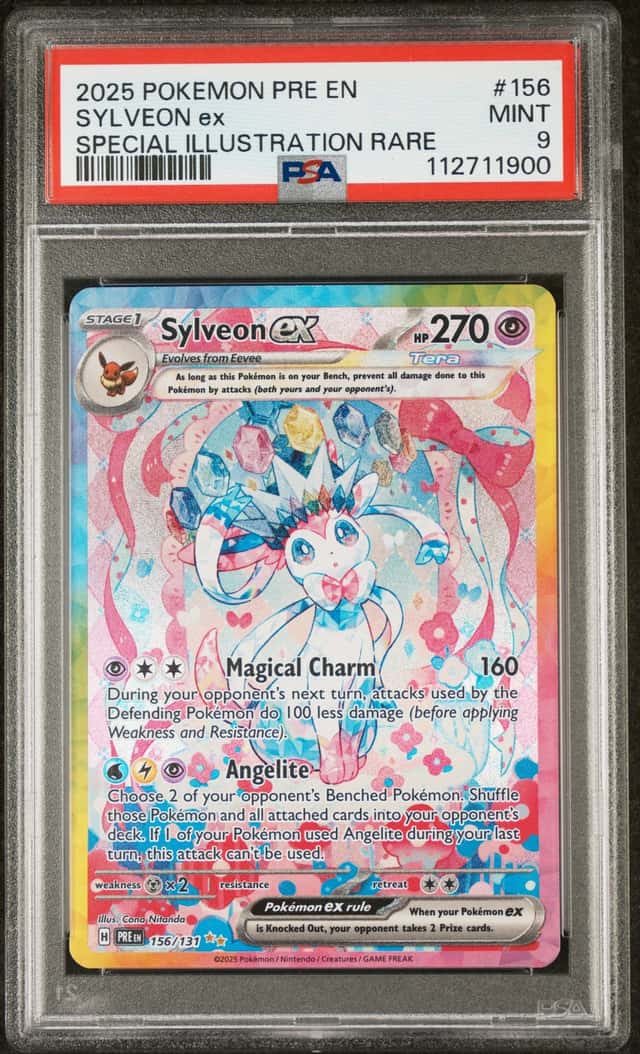 Pokemon Prismatic Evolutions Sylveon Ex 156/131 PSA 9