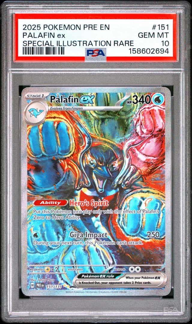 2025 POKEMON PRE EN-SPECIAL ILLUSTRATION RARE #151 PALAFIN EX PSA 10