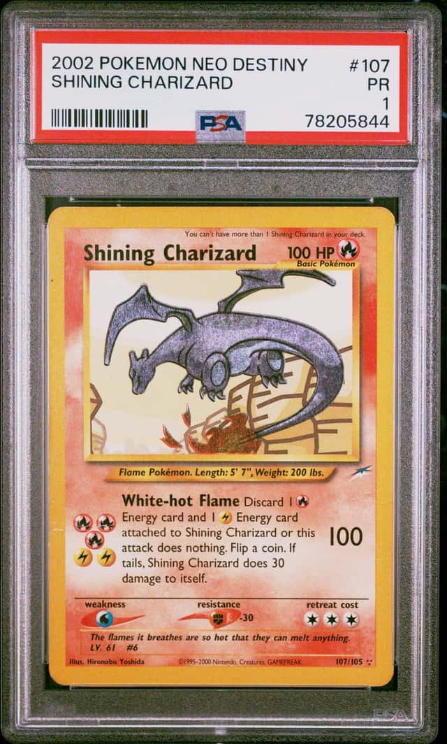78205844 Shining Charizard 2002 Pokemon Neo Destiny #107 Holo PSA 1