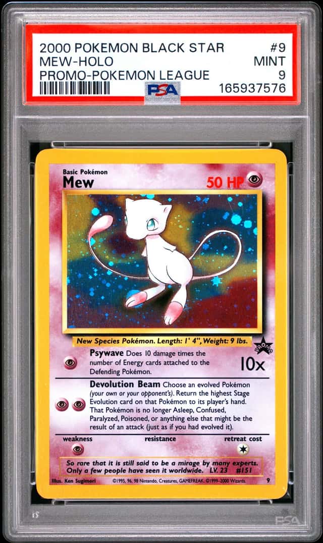 POKEMON MEW 2000 PROMO BLACK STAR #9 LEAGUE PROMO PSA 9