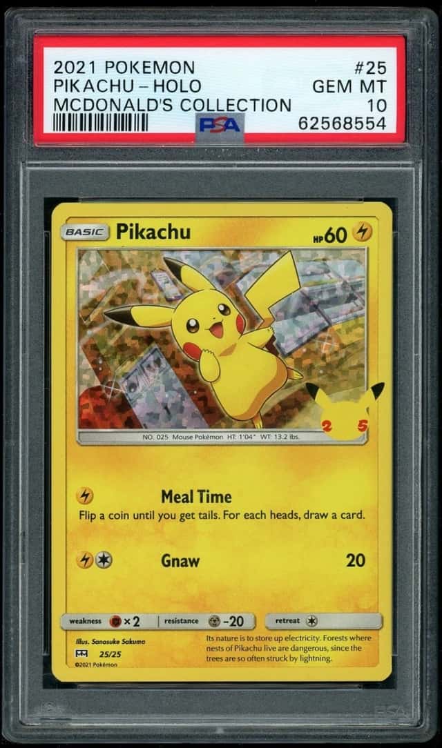 2021 POKEMON PIKACHU-HOLO MCDONALD'S COLLECTION #25 PSA 10