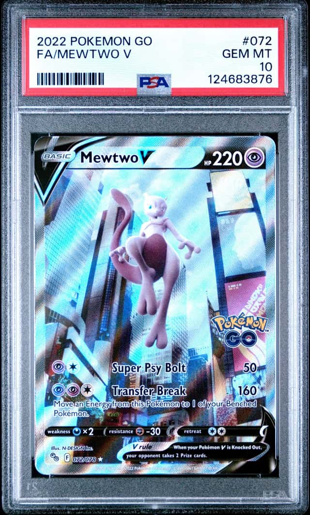 Mewtwo V (Alternate Full Art) 072/078 Pokémon GO Holo