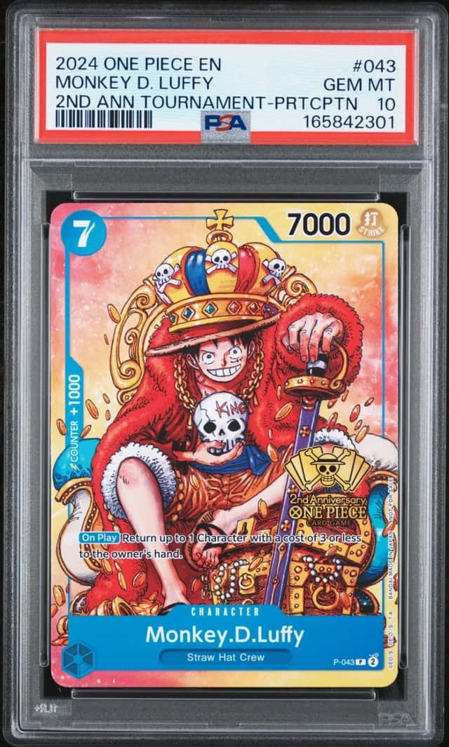 2024 ONE PIECE PROMOS TOURNAMENT-PARTICIPATION #043 MONKEY D. LUFFY PSA 10