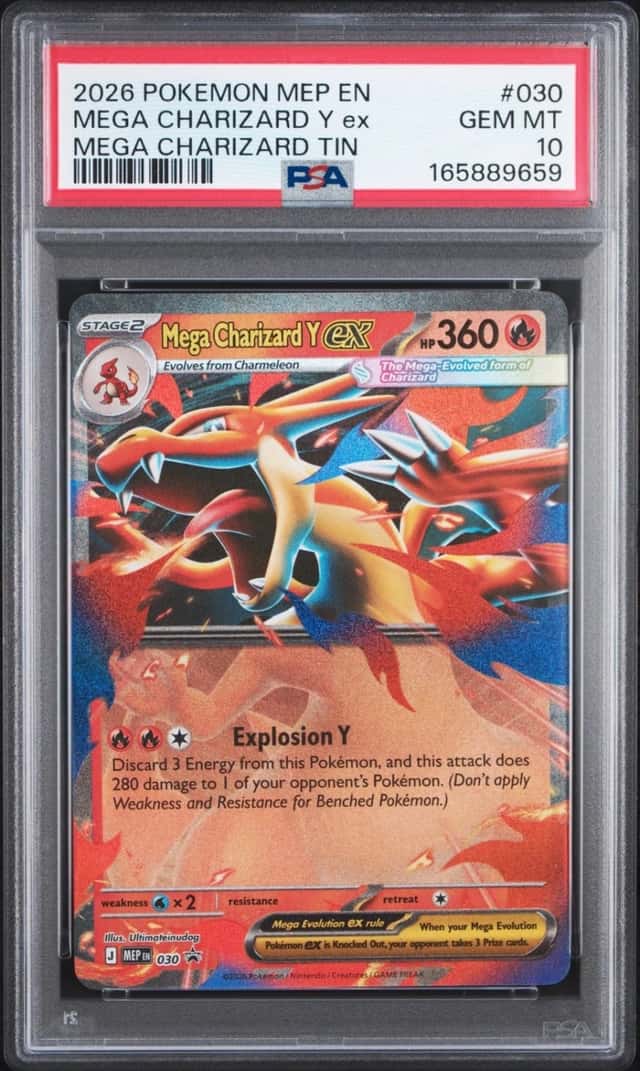 2026 POKEMON MEP EN-ME BLACK STAR PROMO #030 MEGA CHARIZARD Y EX PSA 10