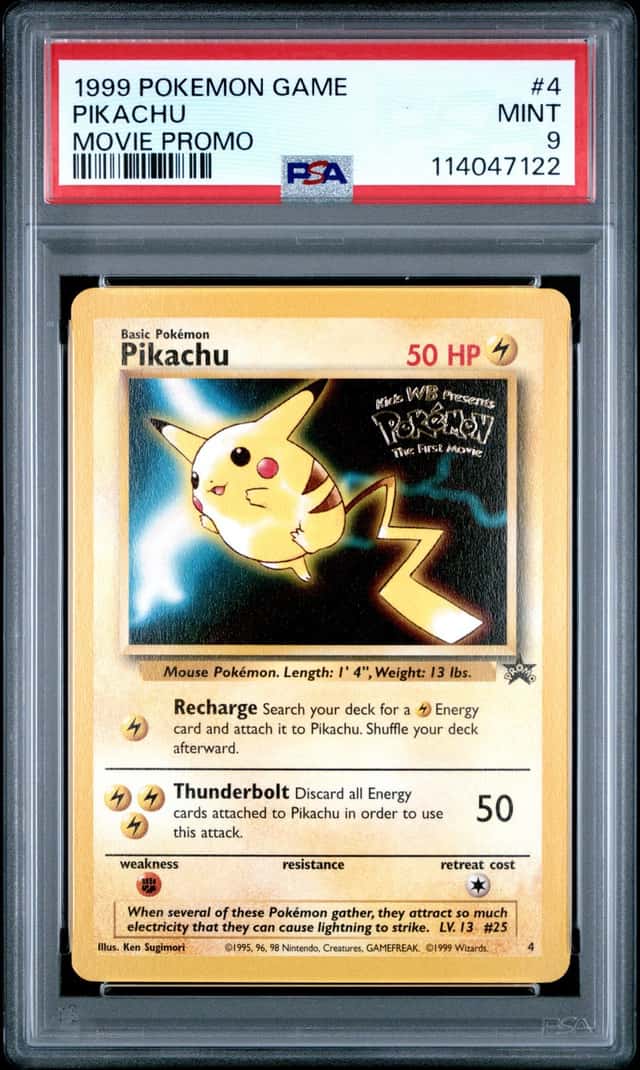 1999 Pokemon Wizards Black Star Promos Pikachu #4 PSA 9