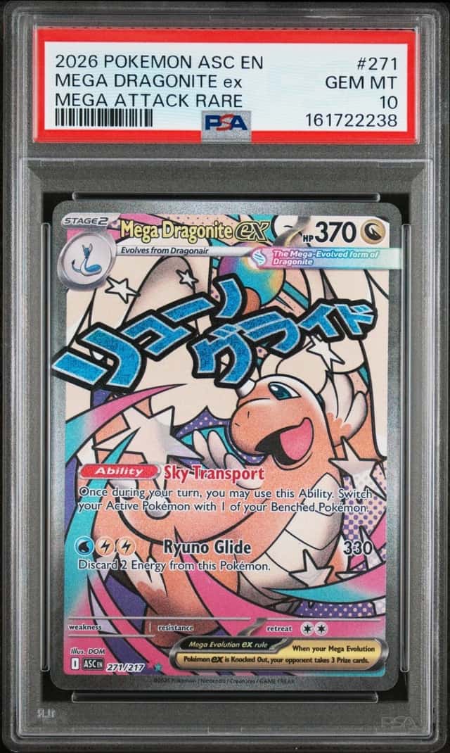 2026 POKEMON ASC EN-ASCENDED HEROES MEGA ATTACK RARE MEGA DRAGONITE EX PSA 10
