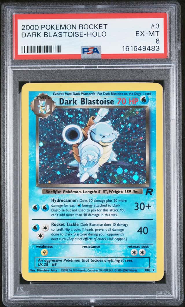 2000 POKEMON ROCKET #3 DARK BLASTOISE-HOLO PSA 6