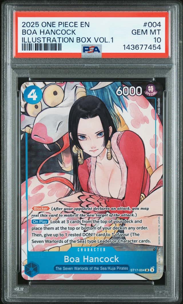2025 ONE PIECE PROMOS ILLUSTRATION BOX VOL.1 #004 BOA HANCOCK PSA 10