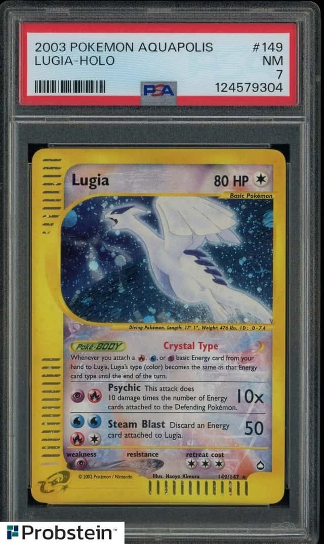 2003 POKEMON AQUAPOLIS #149 LUGIA-HOLO PSA 7 NM