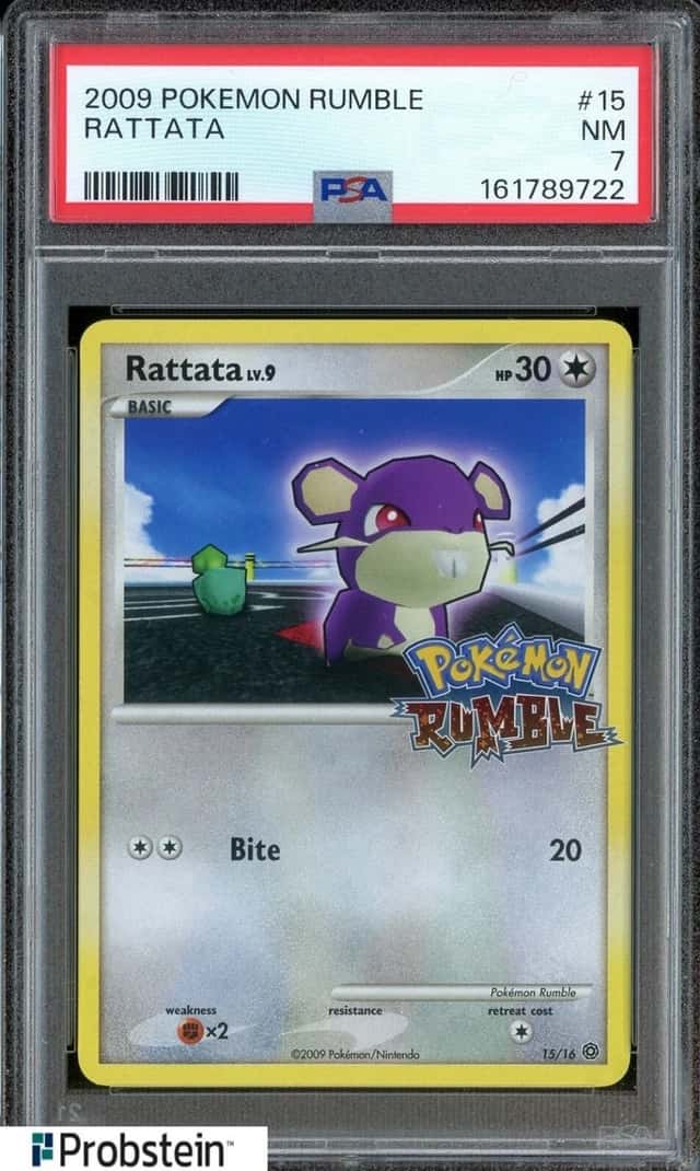 2009 Pokemon Rumble #15 Rattata PSA 7 NM