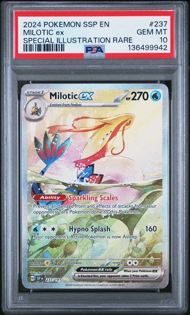 2024 Pokemon Surging Sparks SIR Milotic Ex PSA 10