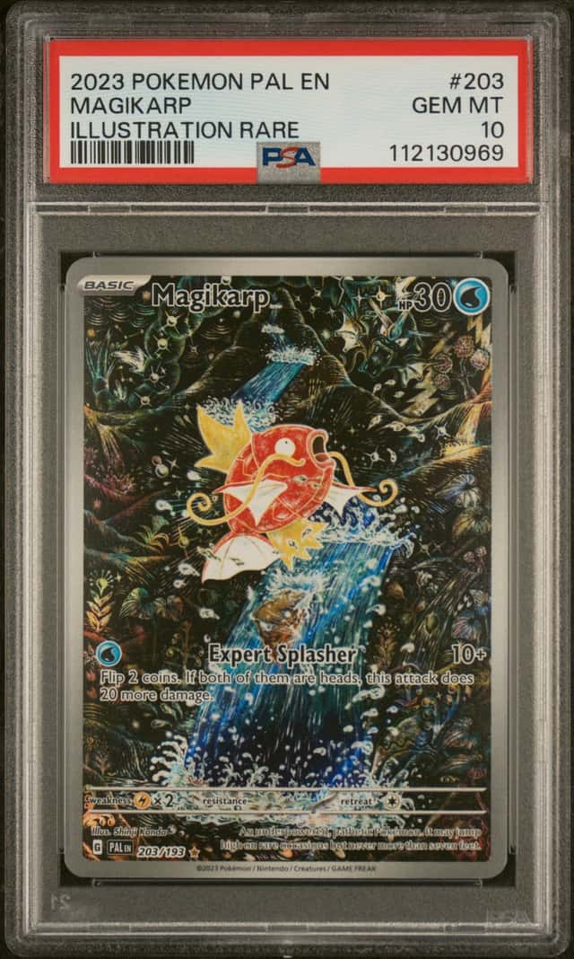 Pokemon 2023 Paldea Evolved Magikarp 203/193 Illustration Rare Holo PSA 10