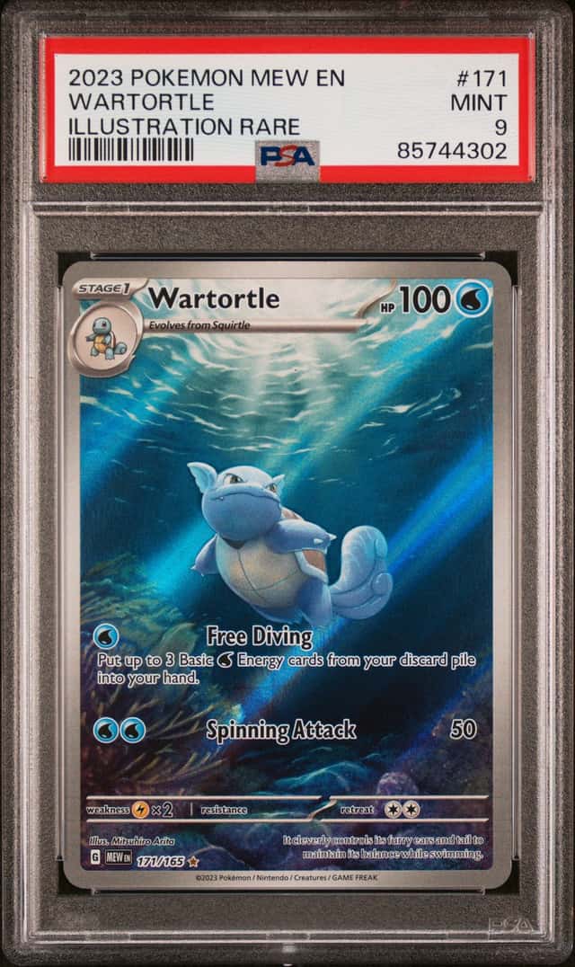 The Pokémon Company Wartortle 171/165 SV 151 Illustration Rare Holo PSA 9