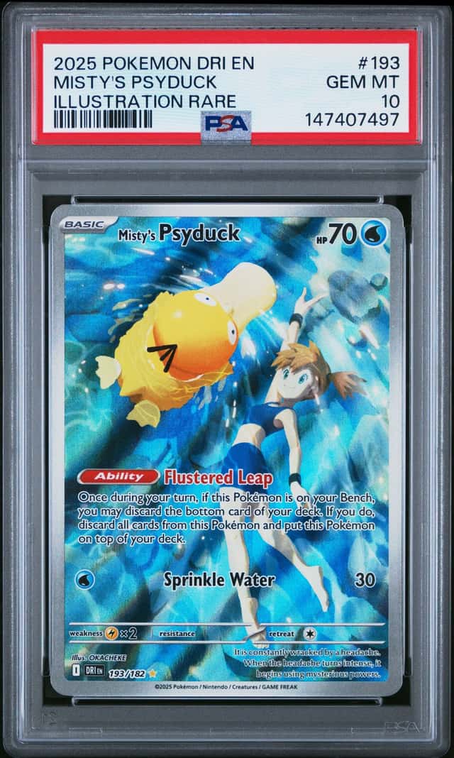 The Pokémon Company Misty's Psyduck SV10 Destined Rivals IR Holo 193/182 PSA 10