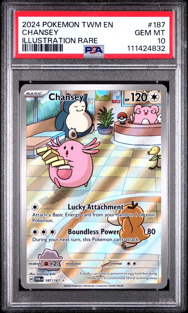 CHANSEY PSA 10 2024 POKEMON TWILIGHT MASQUERADE #187/167 ILLUSTRATION RARE 4832