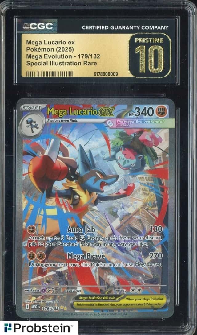 2025 Pokemon Mega Evolution 179/132 Mega Lucario ex SIR CGC 10 PRISTINE