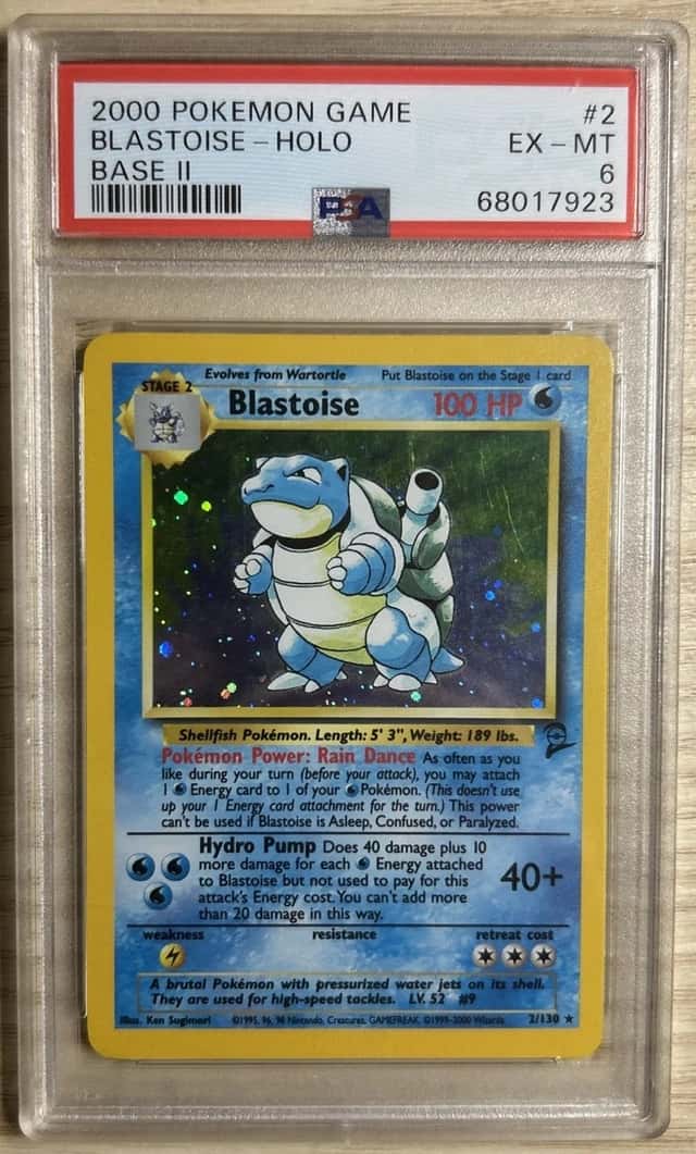 1999 POKEMON BASE SET UNLIMITED #2 BLASTOISE-HOLO PSA 6 💎🔥
