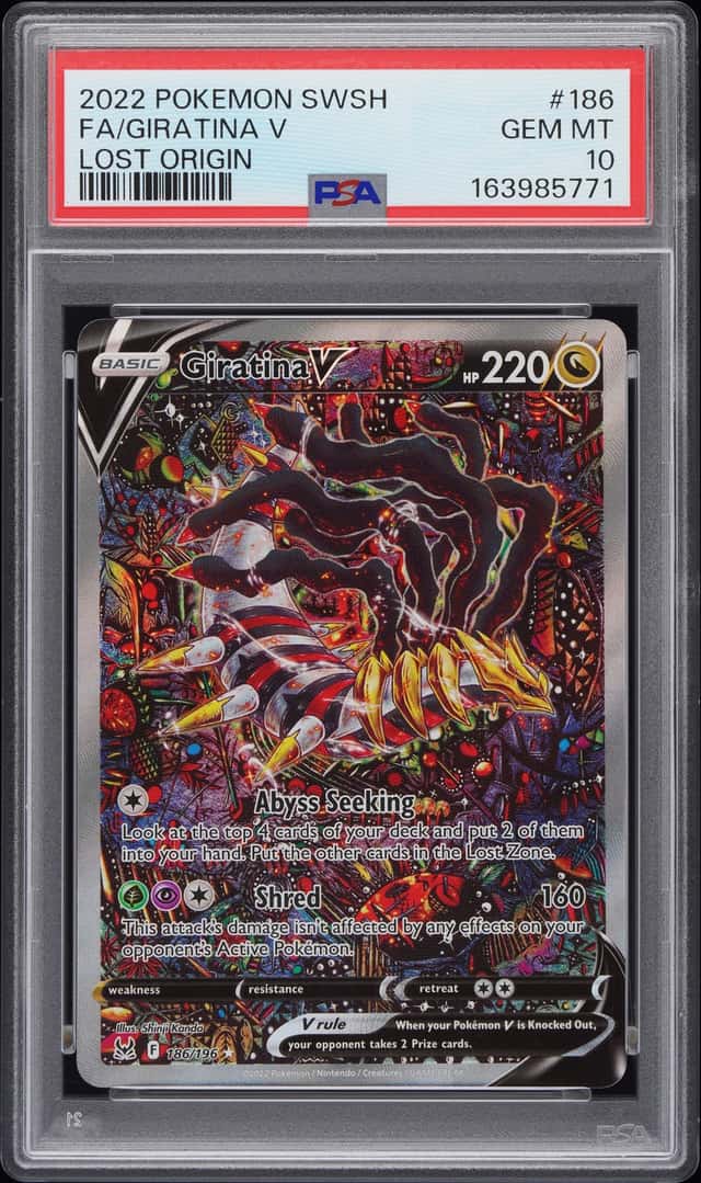 2022 Pokemon SWSH Lost Origin Giratina V #186/196 PSA 10 GEM MINT