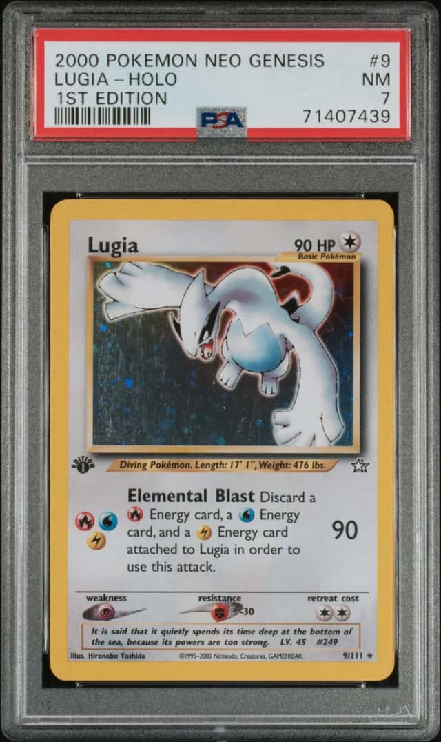 2000 Pokemon Neo Genesis 1st Edition Lugia Holo #9/111 PSA 7