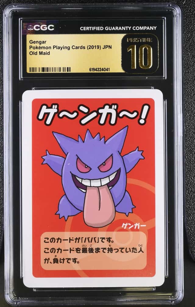 2019 POKEMON PLAYING CARDS OLD MAID JP GENGAR CGC 10 PRISTINE N RC7