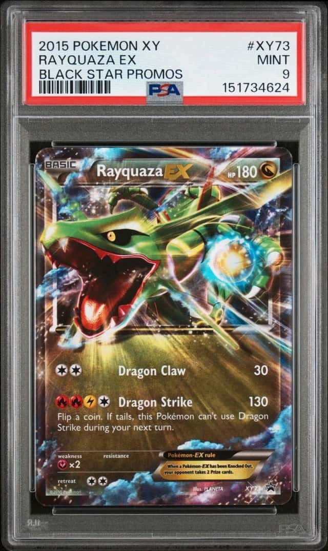 PSA 9 MINT 🔥🔥 2015 POKEMON XY BLACK STAR PROMOS #XY73 RAYQUAZA EX