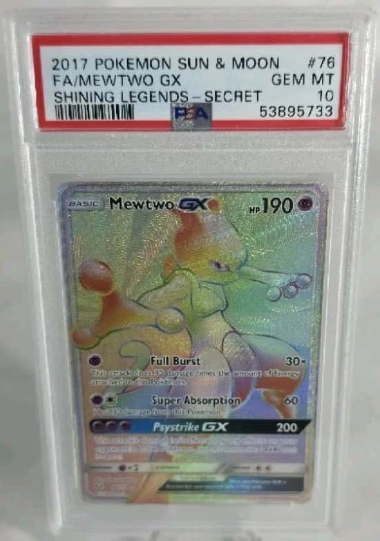 PSA 10 Mewtwo GX 76/73 Shining Legends Secret Rare Pokemon Card