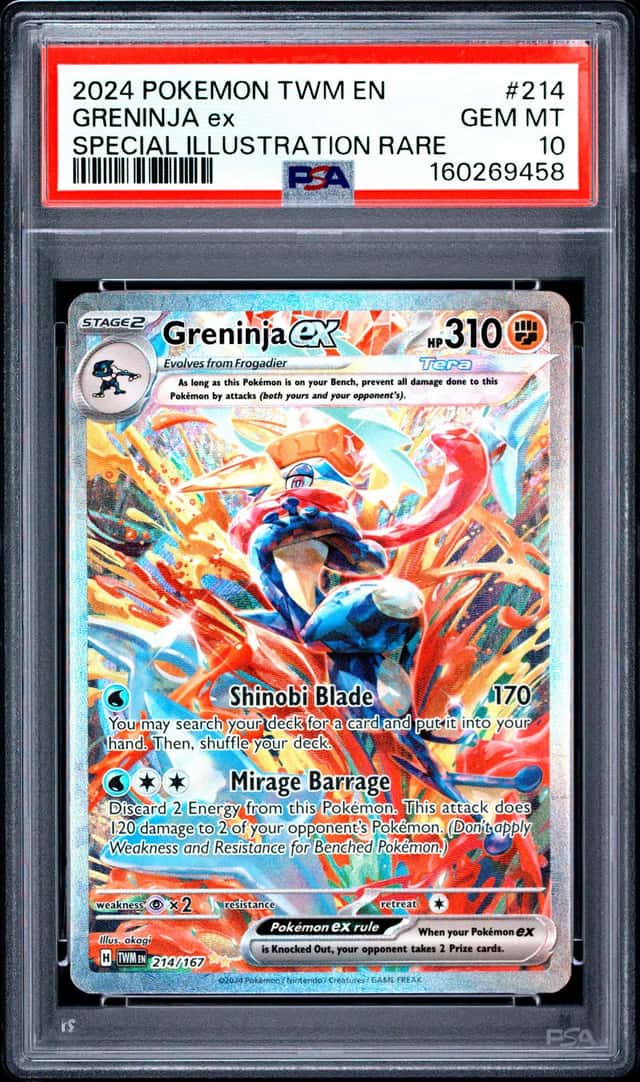 2024 Pokemon Twilight Masquerade Greninja ex #214/167 PSA 10 GEM MINT GEM MINT