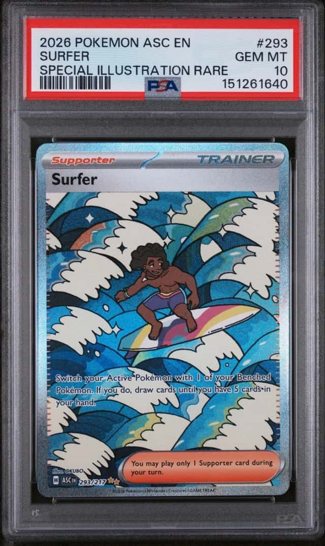 Pokemon Surfer Ascended Heroes 293 Special Illustration Rare PSA 10 Gem Mint